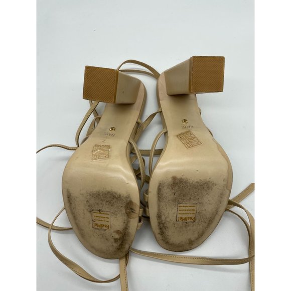 RAYE Anthea Heel Sandal in Nude 7 Leather Wrap Ankle Tan - Picture 7 of 10